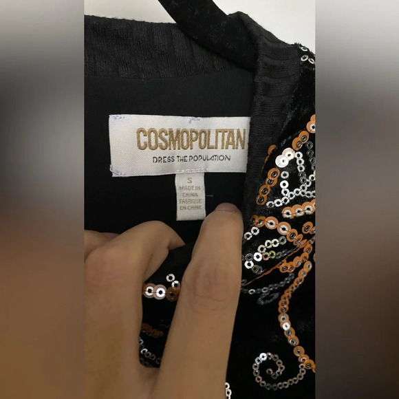 NWOT Dress the Population Malorie Velvet Sequin Bodycon Mini Dress Size Small - Picture 9 of 11